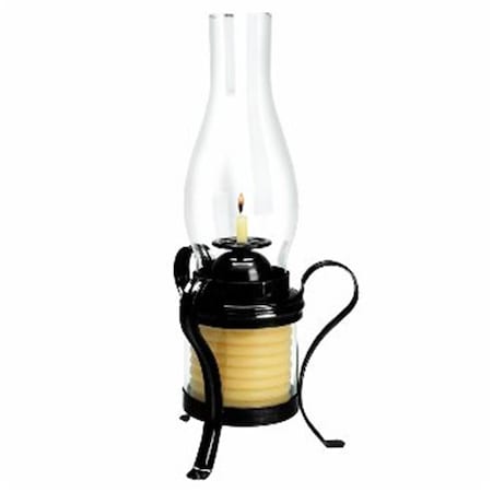 Standalone 40 Hour Coil Candle With Hurricane Lamp - Black ST64234